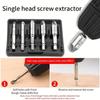 Hardened Steel Screw Extractor Set Titanium Coated Damaged Fasteners Tool  Stripped Screws