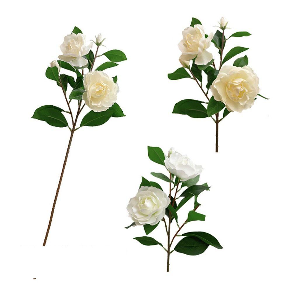 Real Touch Artificial Gardenia Branches Handmade Fake Flowers  Living Room Balcony