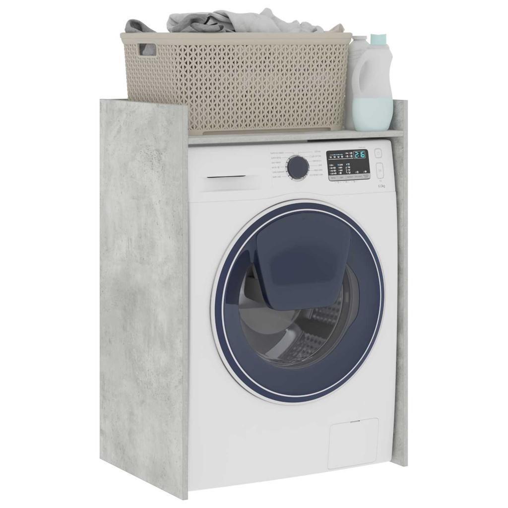 Washing Machine Cabinet in Concrete Look 67.5 x 48 x 97 cm Particleboard