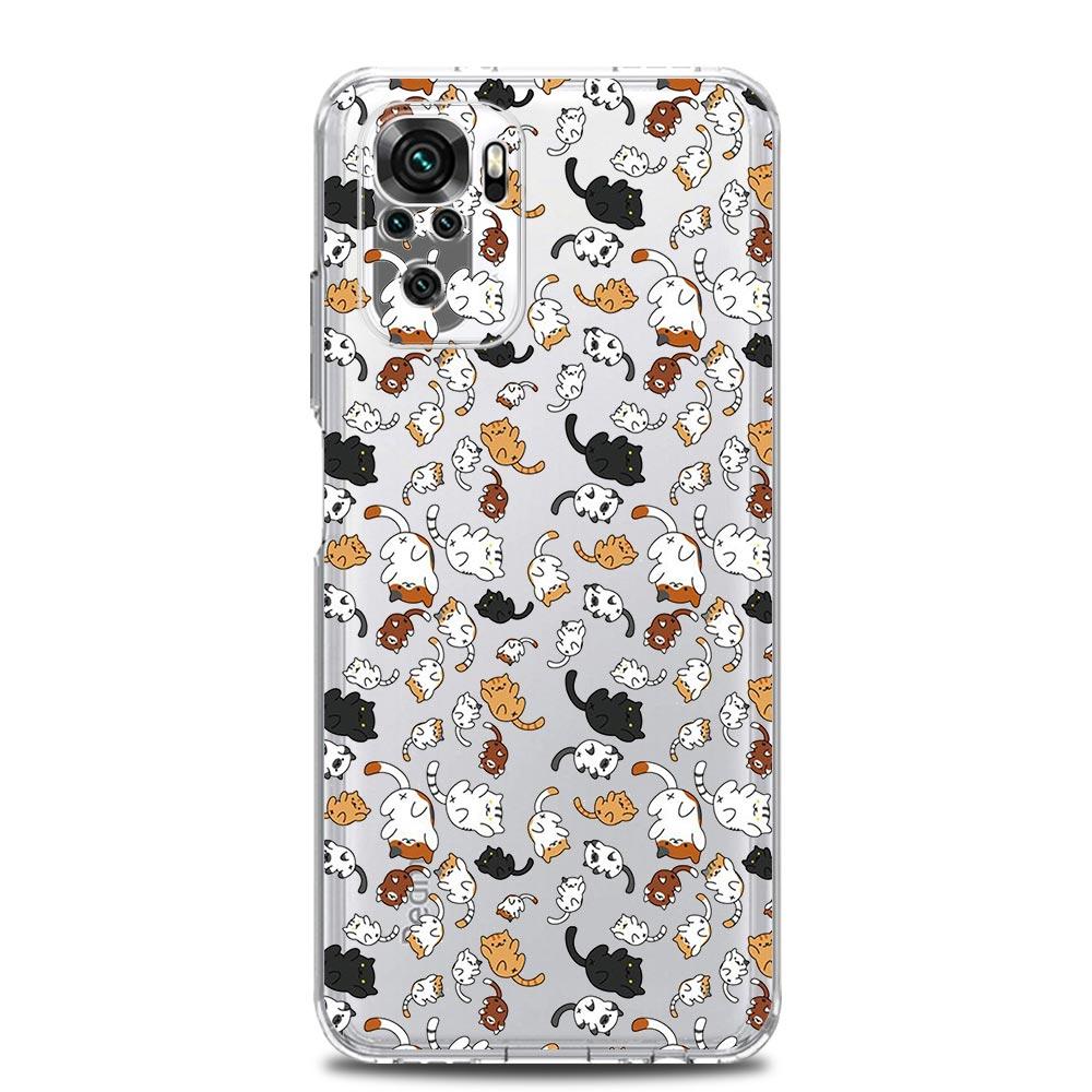 Abstract Eye Chest Line Art Cat Clear Soft Phone Case For Xiaomi Redmi Note 12 11 9S 9 8 10 Pro+ 7 8T 9C 9A 8A K40 Gaming Cover