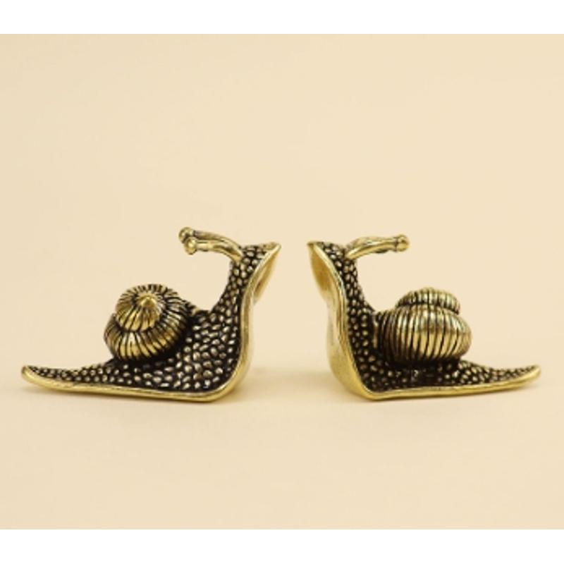2026 Personality Vintage Copper Snail Statue Small Brass Tea Pet Decorative Desktop Ornament Living Room Home Display Supplies