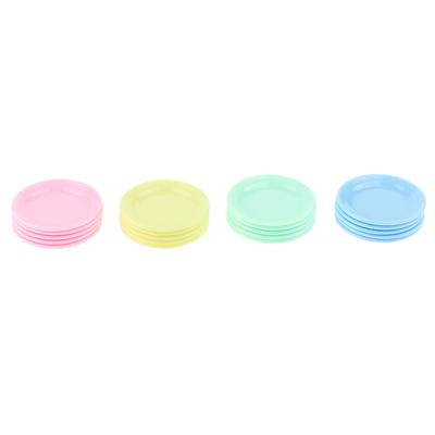 5Pcs Dollhouse Mini Food Plates Dollhouse Simulation Dining Plate Dolls House Kitchen Accessories Pretend Play Toys