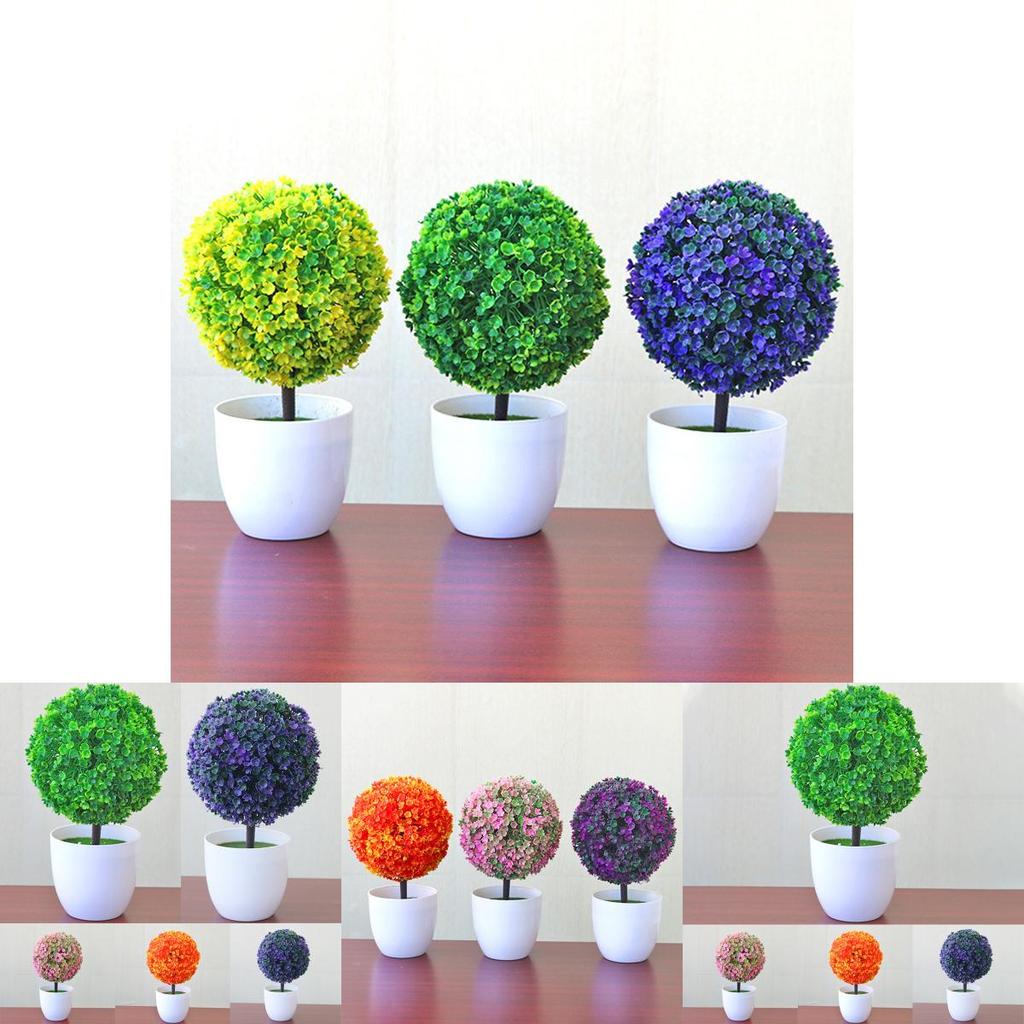 Beautiful Decorative Artificial Ball Plant Tree In Pot For Weddings And Parties