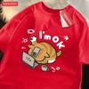 The Little Orange Cat Thinks It Can Still Hold On Print Mens Tee Shirt Cotton T-Shirts Breathable Soft Clothes All-Match Tops
