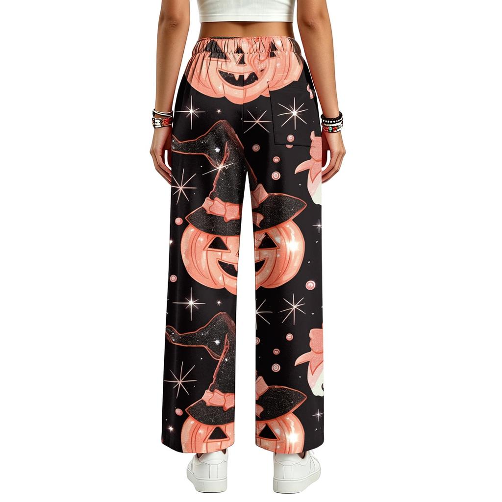 Women's Color Drawstring Elastic Waist Scrub Pants with Pockets for Nurses and Caregivers