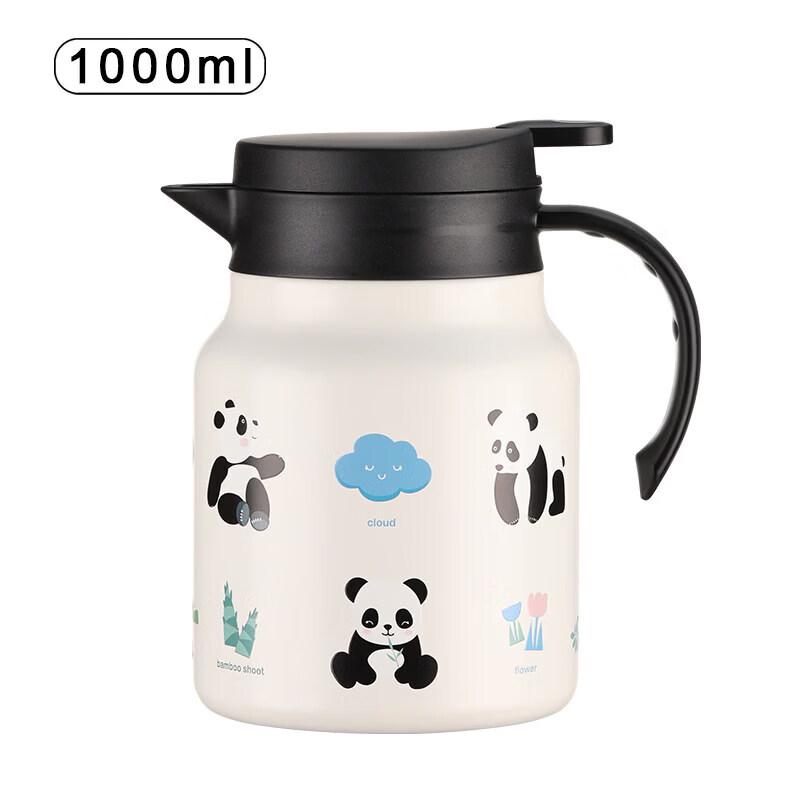 Qiqei Pink Cat & Strawberry Stainless Steel Insulated Tea Pot