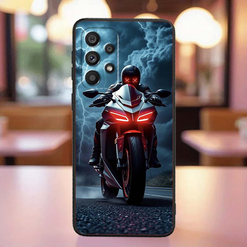 Model Rider Cool For Samsung A41 A35 A34 A33 A32 A25 A24 A23 A21s A06 A05 A04 A03 Note 10 20 Ultra 5G Black Case