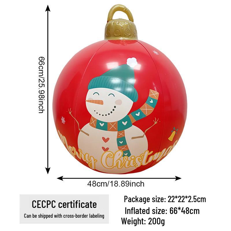 Cross-Border Christmas Courtyard Decoration: PVC Lantern & Inflatable Christmas Ball Set