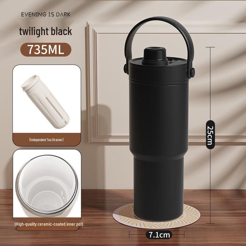 Naijiang Ceramic Lined Insulated Straw Water Bottle