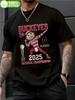 Ohio State Buckeyes 2025 Rose Bowl Champions T-shirt - Black with Red/White Team Graphics