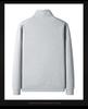 2024 Men's Solid Color Stand Collar Zipper Jacket - Versatile, Fashionable Spring/Autumn Casual Wear for Youth and Dads.