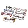 SHAUNA Retro Cat Eye Contrast Color Okulary Damskie Ramka Moda Przezroczysta Anty-niebieskie Światło Okulary Męskie Optyczne Kolorowe Ramki