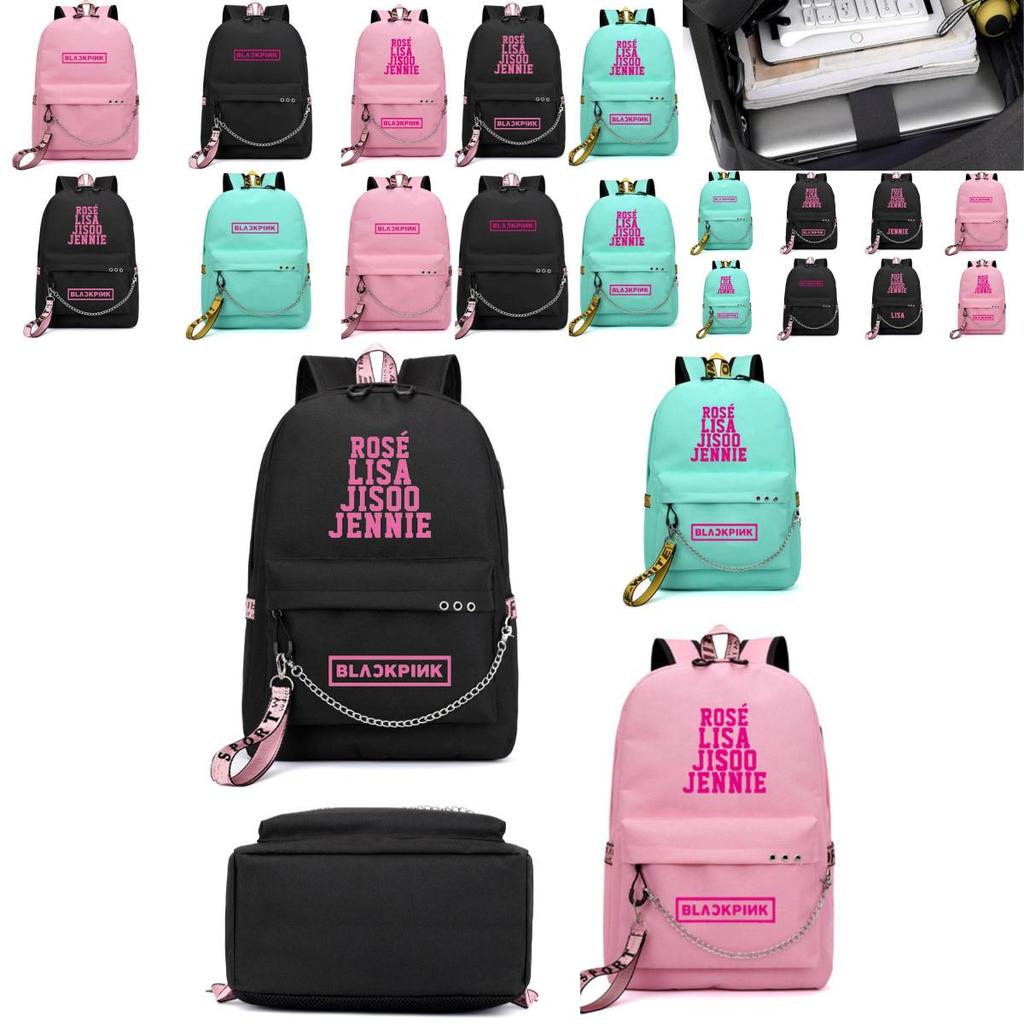 Stylish And Durable Blackpink-inspired Backpack For Students