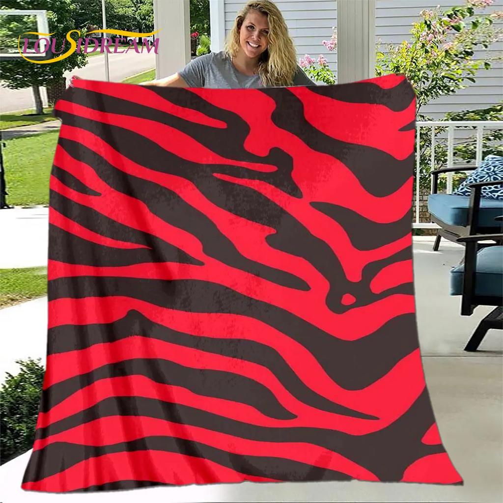 3D Colorful Zebra Pattern Blanket,Flannel Blanket Throw Blanket,Child Warm Blanket for Home Living Room Bedroom Beds Sofa Picnic