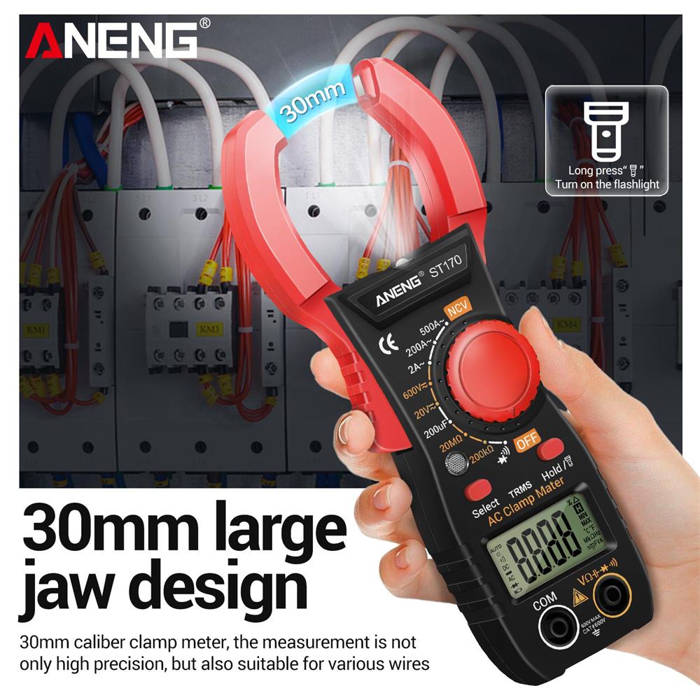 ANENG ST170 Digital Clamp Meter Multimeter AC/DC Voltage Resistance Diode,Tester Pen Tester Tools Meter AC Current Capacitance