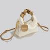 Handheld Pleated Bag  Summer PU New Small Square Bag Designer Retro Texture Single Shoulder Crossbody Bag