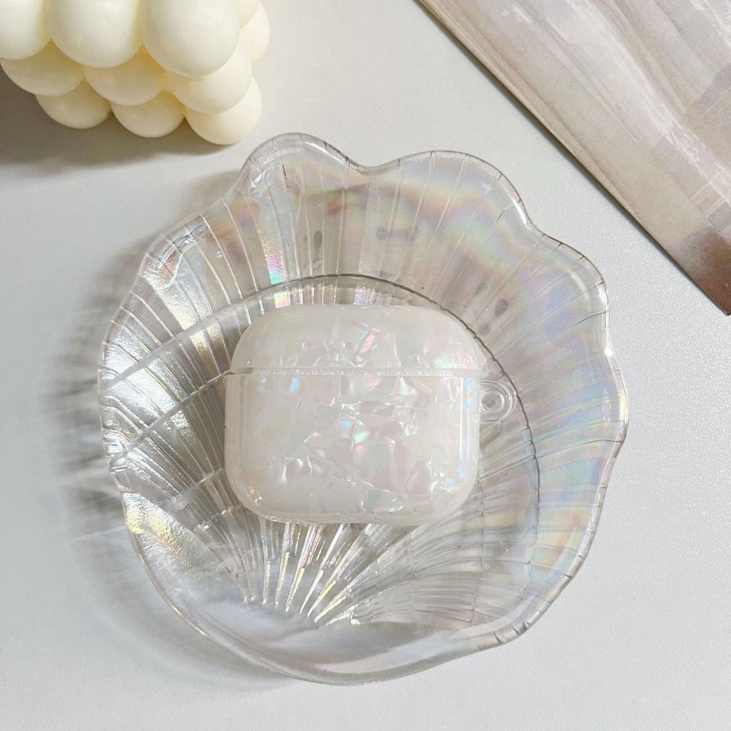 Shinny Seashells Acrylic Plastic Case For Apple AirPods 2 3 4 Pro 2 3 Earphone Cover