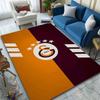 Galatasaray Logo with Stars Design Patterned Carpet, Suitable As a Non Slip Play Mat for the Living Room and Bedroom Sofa
