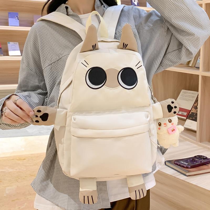 Zaino Scolastico di Grande Capacità Design Carino Zaino per Studenti delle Scuole Superiori e Medie Materiale in Nylon con Scomparto per Computer Mochila