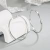 Genuine 925 Sterling Silver Women's New Jewelry Fashion Round Hoop Earrings