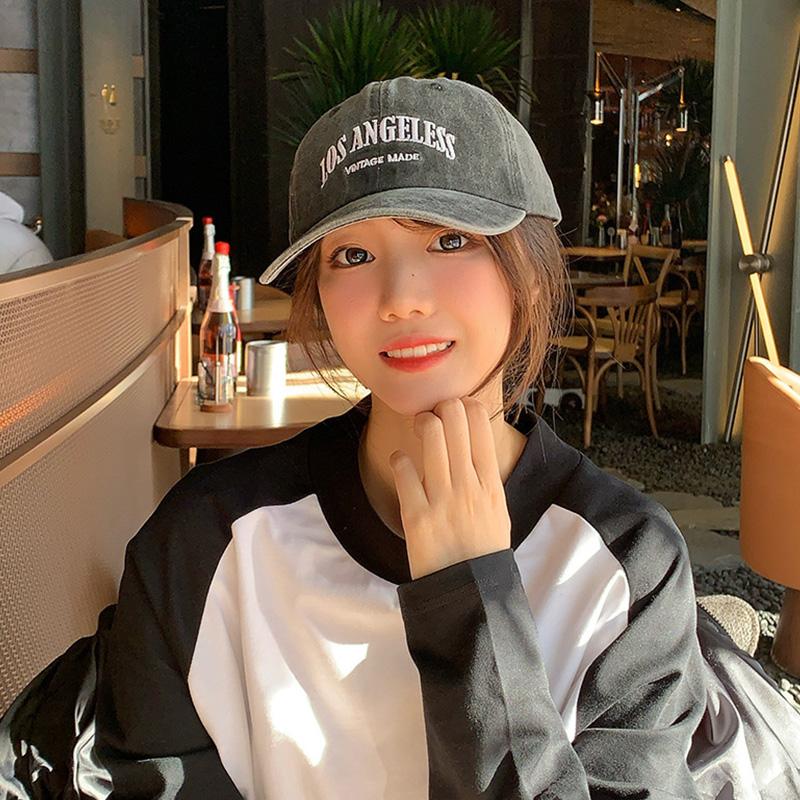 Retro Gewaschene Baumwoll Baseballkappe Herren Damen Buchstabenstickerei Hip Hop Hut Unisex Verstellbar Outdoor Snapback Sport Sonnenschutz Kappen