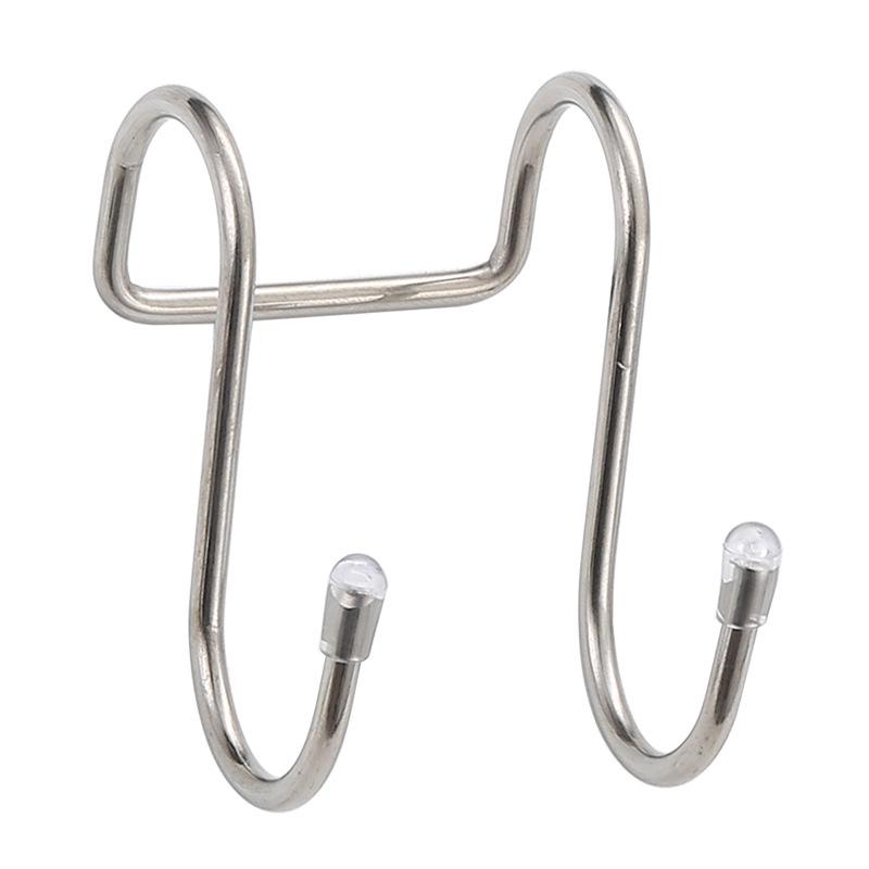 304 Stainless Steel Double-Headed No-Punch S-Shaped Hook for Cabinet or Door Storage