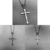 Cross Necklace For Men With Alloy Pendant And Chain Fashion Street Style For Daily Wear