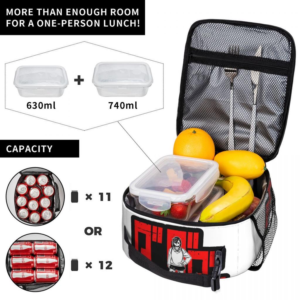 Dandadan Anime Manga Insulated Lunch Bag for Women Kids Leakproof Food Boxes Thermal Lunch Box Tote