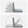Adjustable Footstool Light Grey Fabric