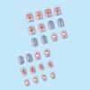 Purple Heart Gradient Marbled Nail Art Stickers - Square Style Wearable Tips