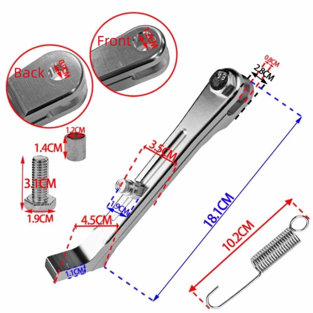 Single-sided Kick Stand Aluminum Alloy Foot Brace Motorcycle Side Stand Motorcycle Modification