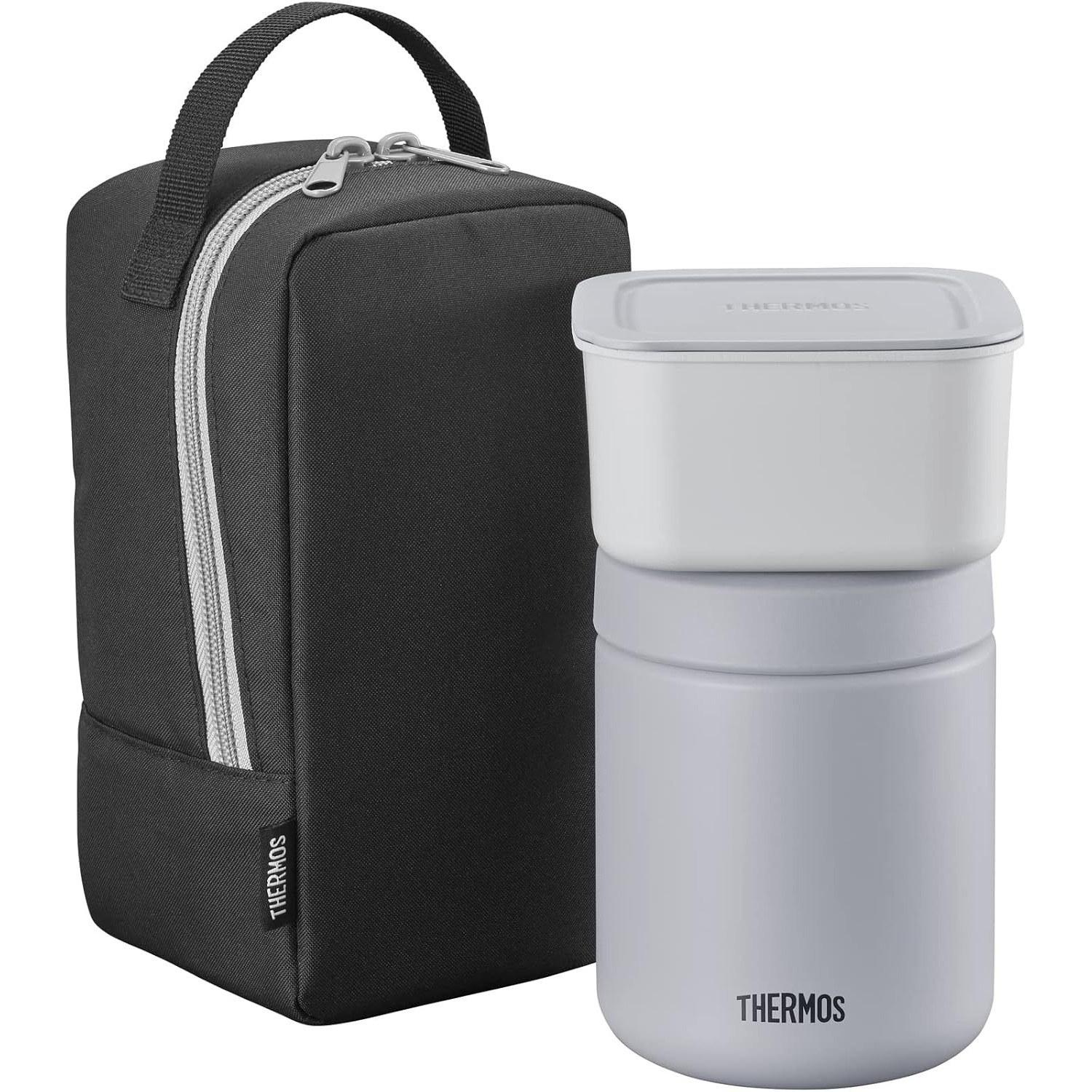 Thermos Vacuum Insulated Soup Lunch Set 400ml Black Gray JBY-801 BKGY