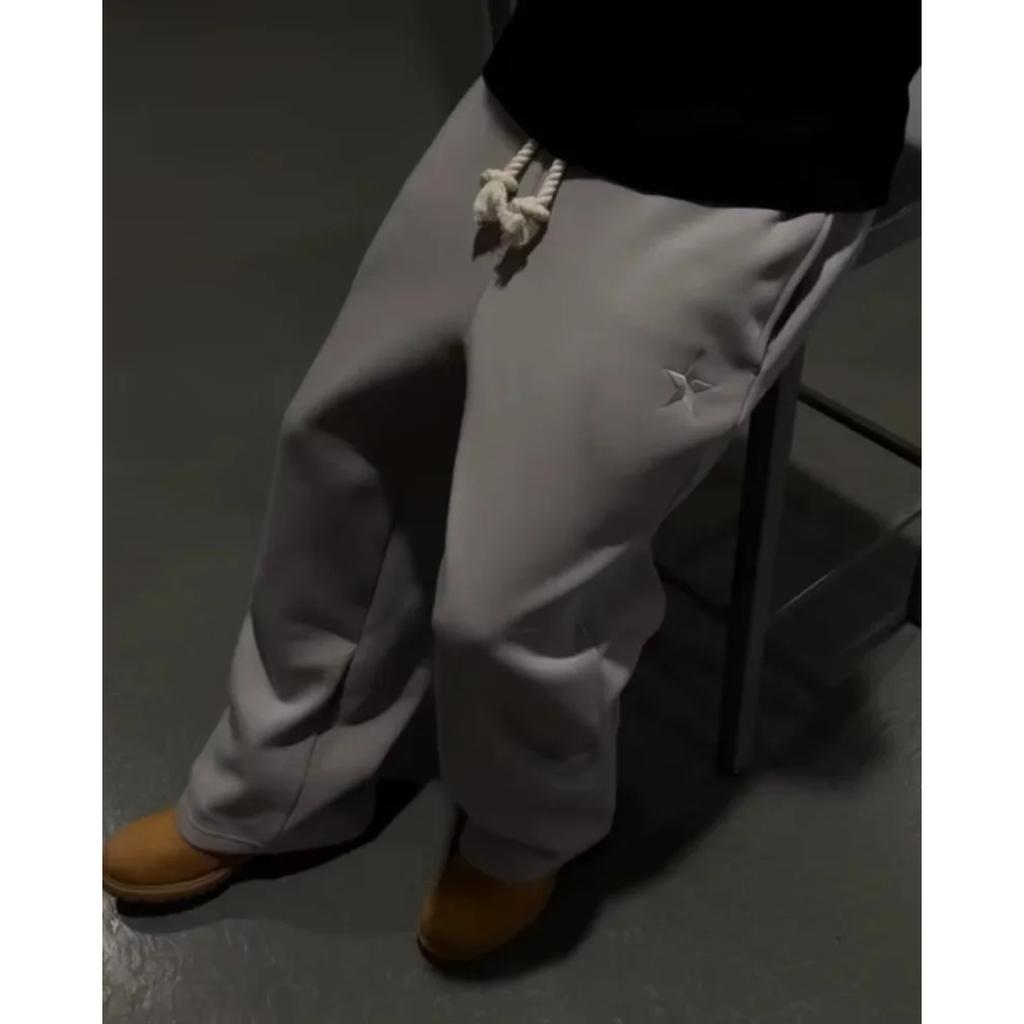 DRIPX Y2K American New Harajuku Vintage Loose Double Waist Sweatpants Streetwear Hip Hop Popular Letters Embroidered Casual Pants