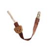 Bear Soother Holder Embroidery Nipple Holder Clips Cute Baby Cloth Pacifier Chain  Toddler