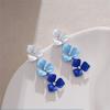 Novos Brincos Pendentes de Flores com Gradiente da Moda para Mulheres Meninas Presente Joias Atacado