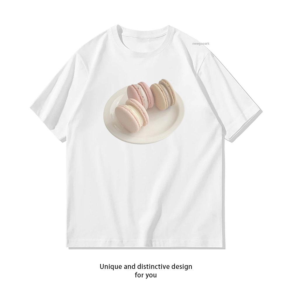 Coquette Pink Macaroons TShirt woUnisex Unisex Casual Cotton Printed T Shirts Adult Streetwear Camisetas Tops Tee Shortsleev