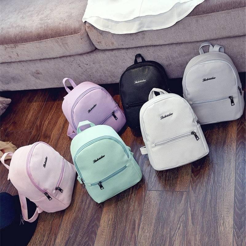 Women Lady Leather Mini Teenager Girls Stylish Outdoor Travel Shopping Backpacks