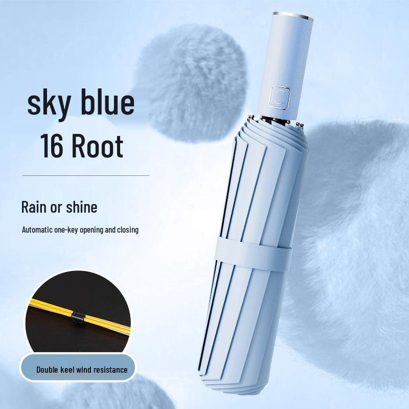 Men's Dual-Use Automatic Folding Umbrella: Windproof, Sun & Rain Protection, Customizable