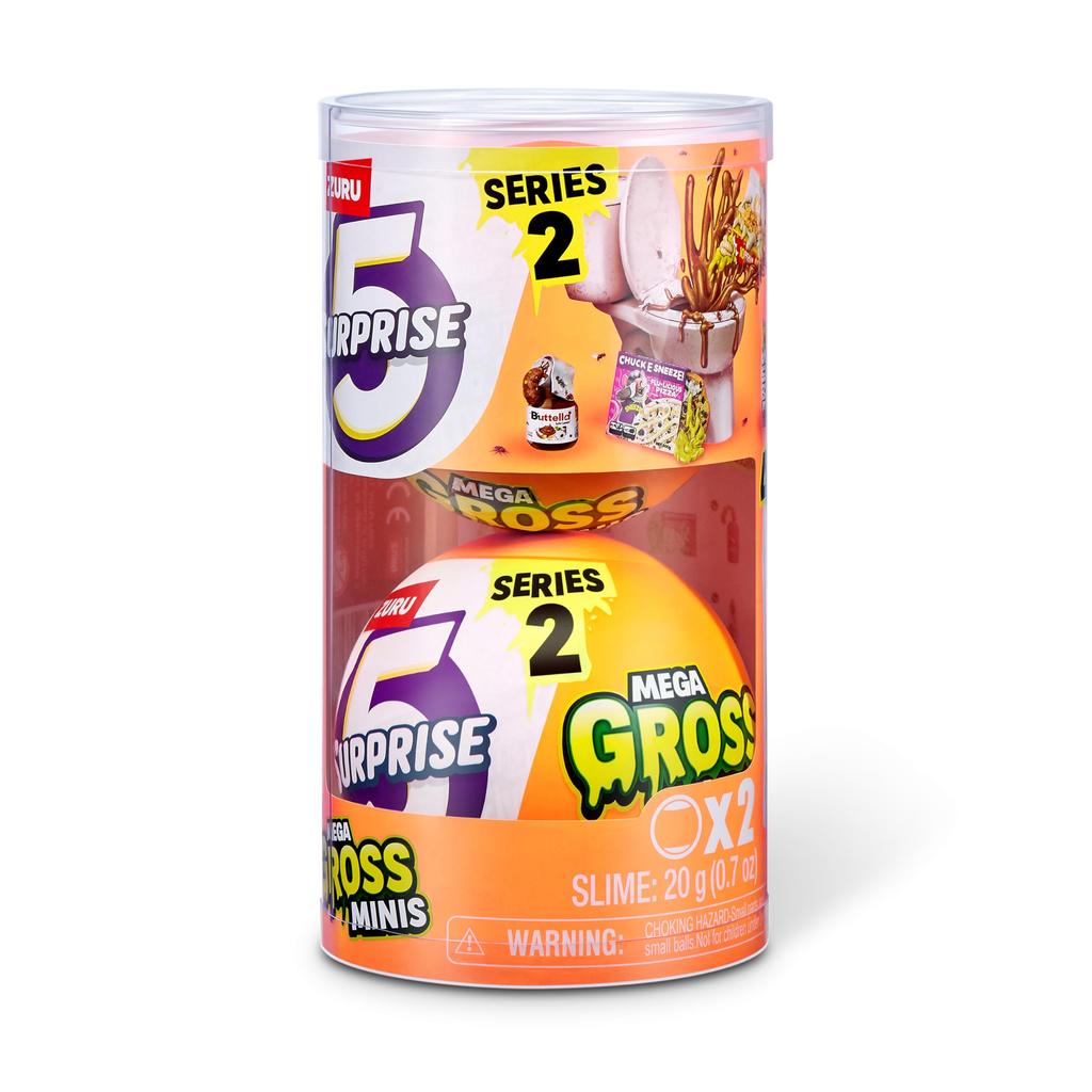 Surprise Mega Gloss Mini Series 2 Capsules, 5 Pieces, 2 Pieces In PVC Tubes.