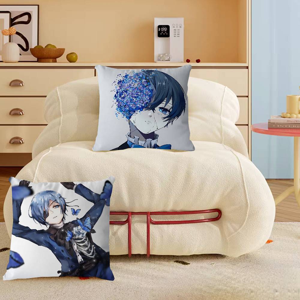 B-Black Butler Ahornblatt Design Kissenbezug Fröhliche Herbsternte Deko Feiertagsdeko Kissenbezug