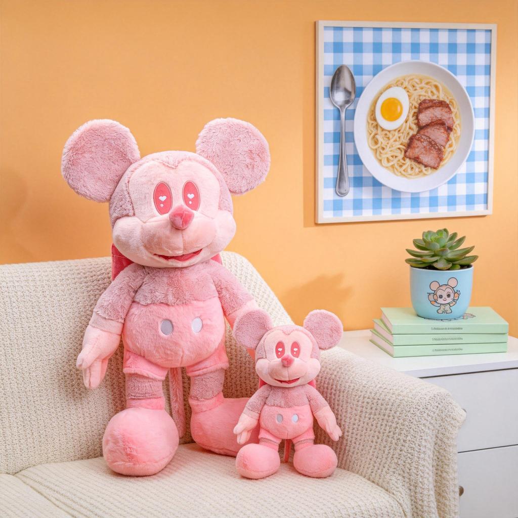 Pink Mickey Minnie Plush Toy Large Mickey Mouse Doll 520 Day Gift