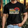 Master Builder Funny Tshirt Retro Toy Building Blocks Creative Gift Tee Top