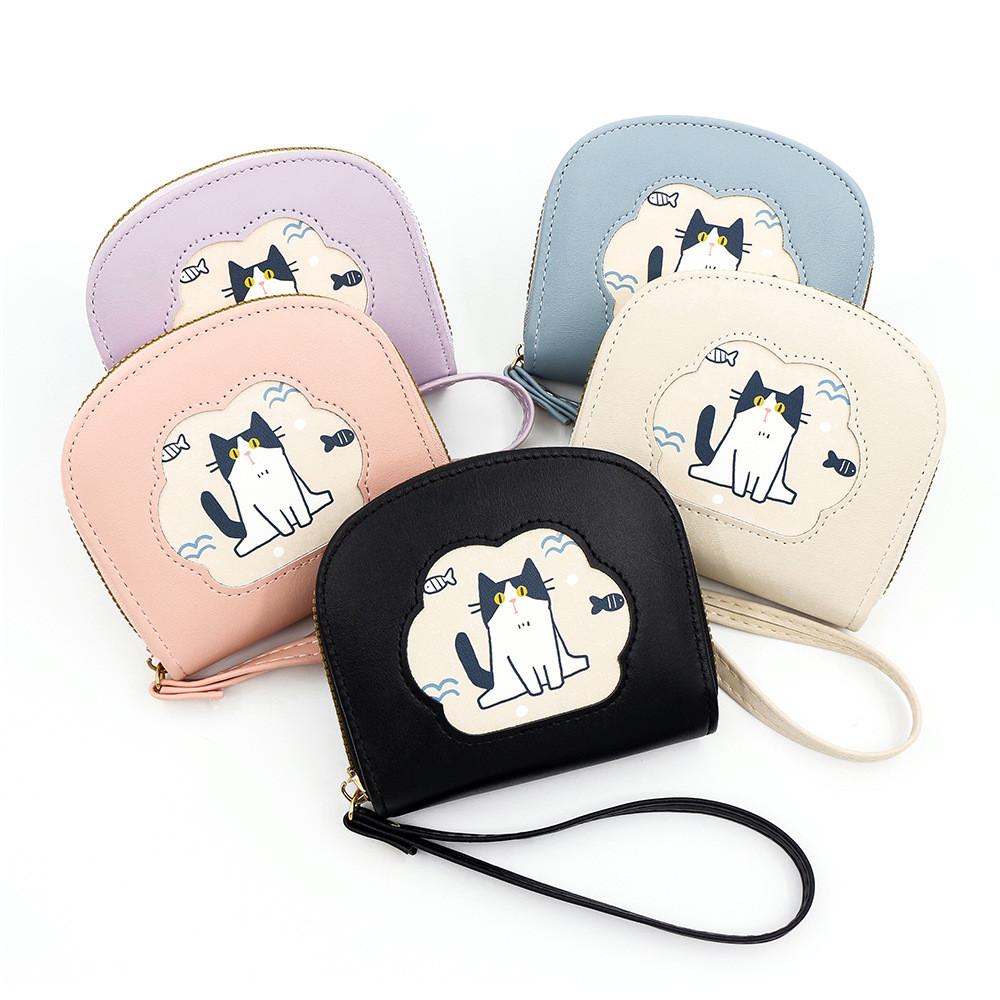 Pu Material Casual Short Wallet For Women With Zipper And Color Block Design For Daily Use