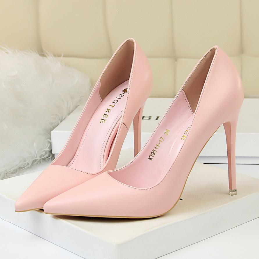 Fashion 2025 Women 10.5cm High Heels Pumps Lady Wedding Bridal Scarpins Stripper Low Heels Plus Size Fetish Party Blue Pink Shoes