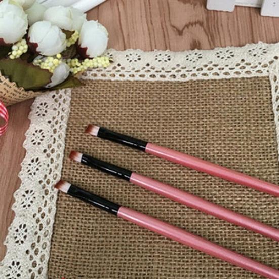 3 Pcs Professional Cosmetic Brushes Eyeliner Eyebrow Brush Angled Makeup Tool