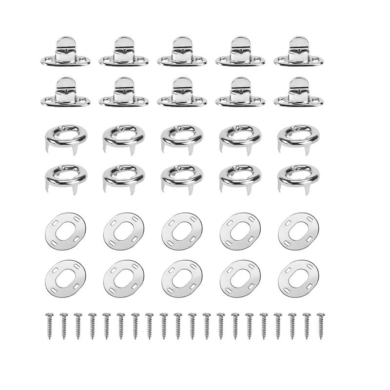 10Sets Marine Grade Twist Lock Fasteners Turn Button Eyelet,for Canvas Marine Boats Sailboats RVs Fastener Turn ButtonsJAS