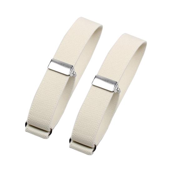 1 Pair Unisex Armband Adjustable 2.5CM Width Solid Color Leg Strap Elastic Shirt