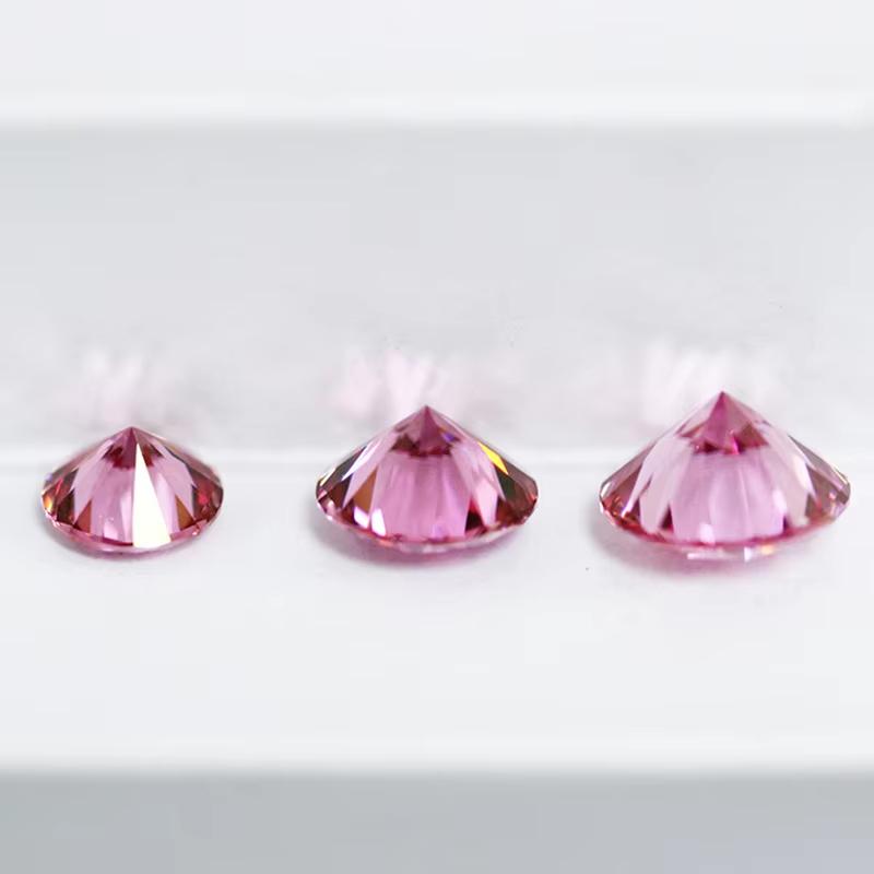 [USA Standard ] Top Belgium Cut Moissanite Stone Pink 0.1ct-5ct Gemstones Lab Grown Diamond Moissanite Loose Stone With GRA