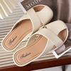 Hollow Flat Bottom Soft Bottom Bag Head Half Slippers Female Summer Round Head Lazy Drag Female Shoes Wearing Sandals Female