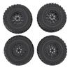 RC Car Tires Rubber Sturdy Remote Control Pickup Truck Wheel Tires Replacement for MN82 Black